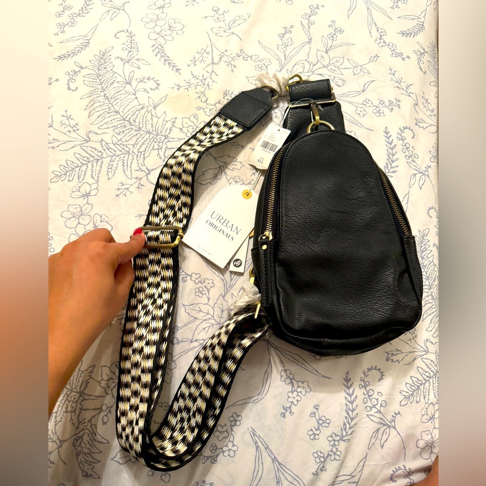 Anthropologie Liberty Sling Bag Black